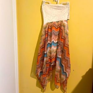 Juniors strapless summer dress